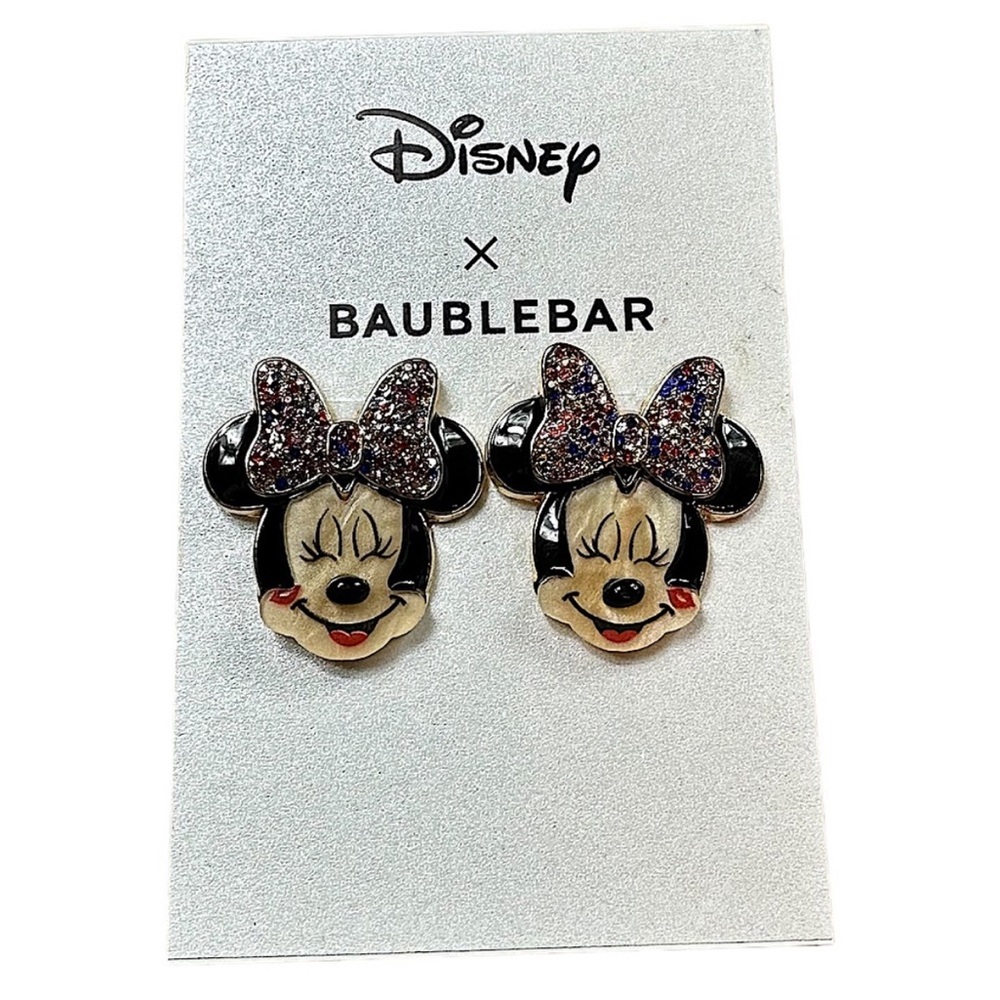 DISNEY x BAUBLEBAR: NWT Minnie Mouse Studded Rhinestone Earrings